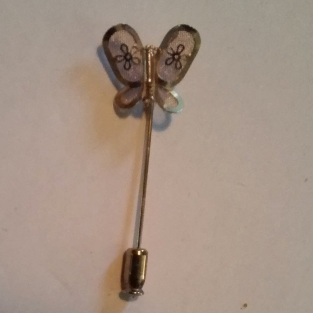 Butterfly Stick Pin 2" Long 3/4: Wide